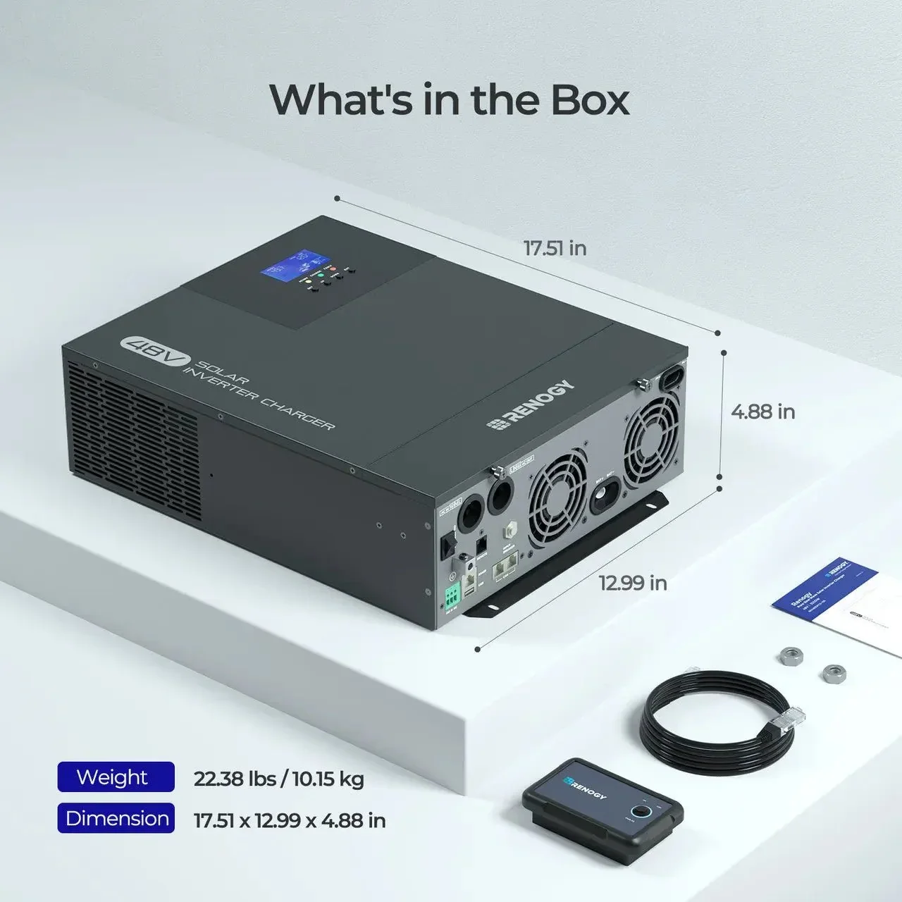 Renogy 3500W 48V Pure Sine Wave Solar Inverter Charger, image 7
