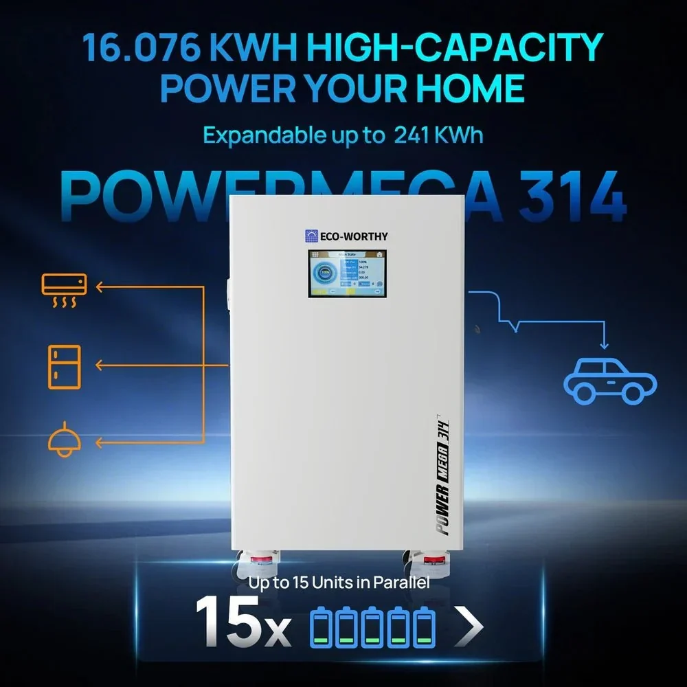 ECO-WORTHY PowerMega 314 51.2V 314AH Lithium Battery, image 4