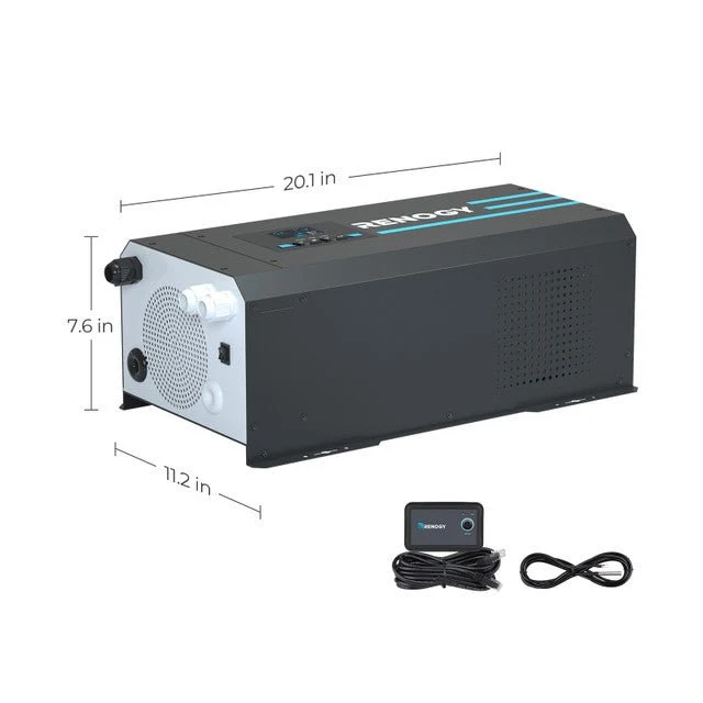 Renogy 2000W 12V Pure Sine Wave Inverter Charger w/ LCD Display, image 10