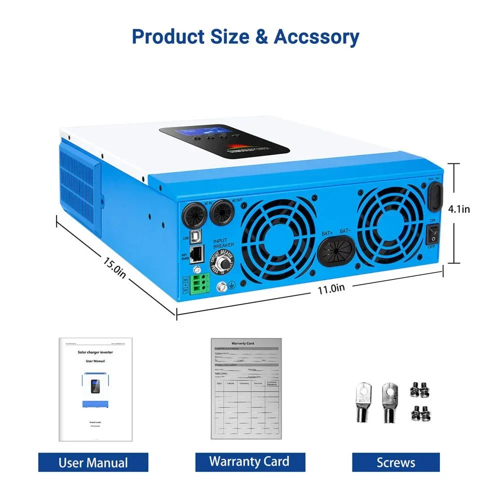 SunGoldPower 3000W 24V Solar Inverter Charger (SPH302460A), image 8