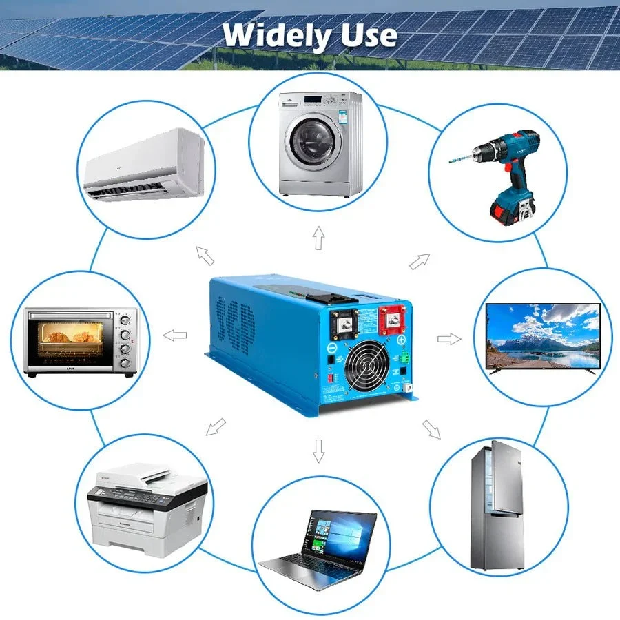 SunGoldPower 6000W DC 24V Split Phase Pure Sine Wave Inverter With Charger, image 5